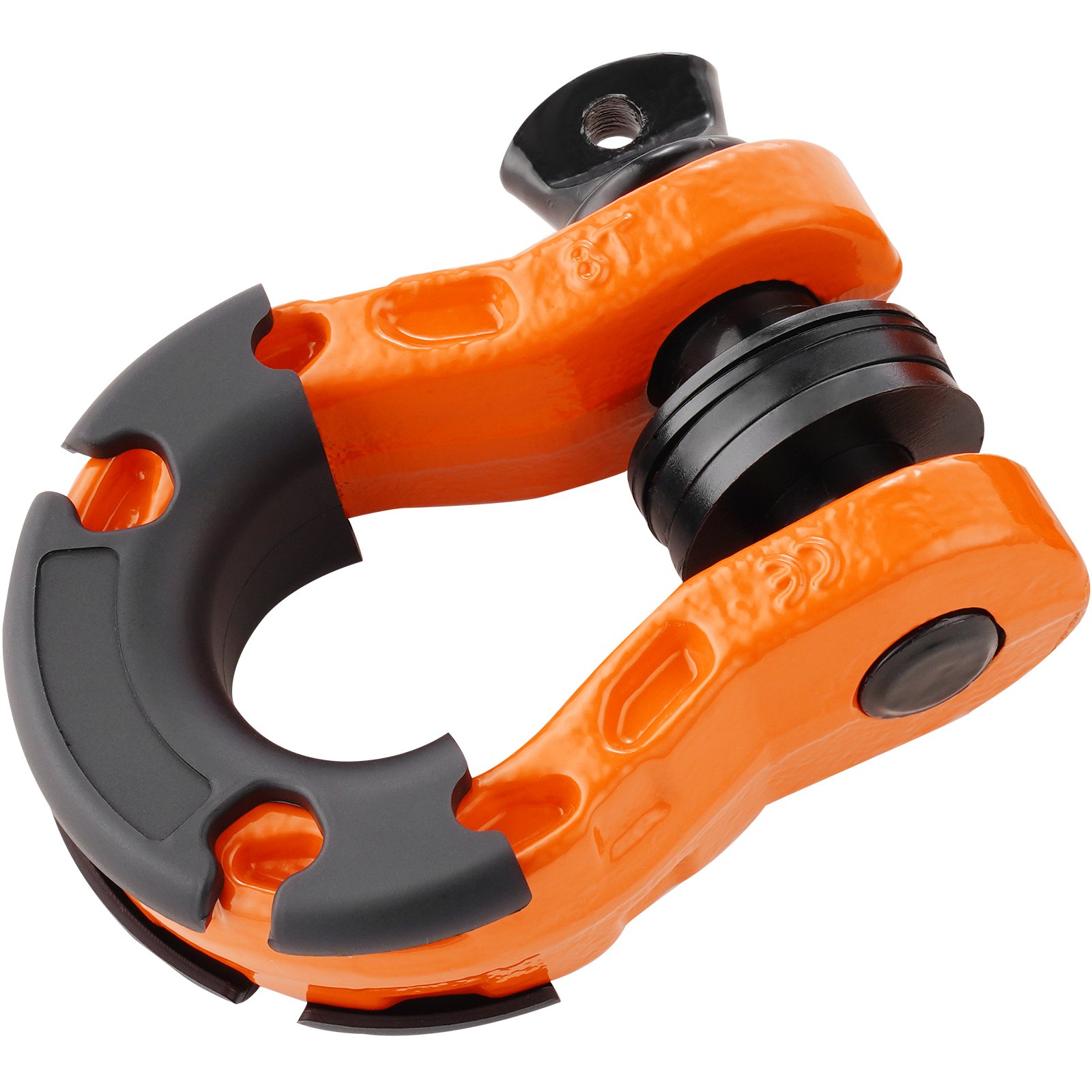 VEVOR D-Ring Shackle, 2 Pack 19.05 mm Alloy Steel Shackles 30 Ton Break Strength with 22 mm Screw Pin, Isolators & Washers Kit, Heavy Duty Off Road Vehicle Recovery Shackle for Jeep Truck, Orange
