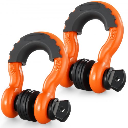 VEVOR 2 Pack 3/4" D Ring Shackle with 7/8" Screw Pin 62832 lbs Break Strength