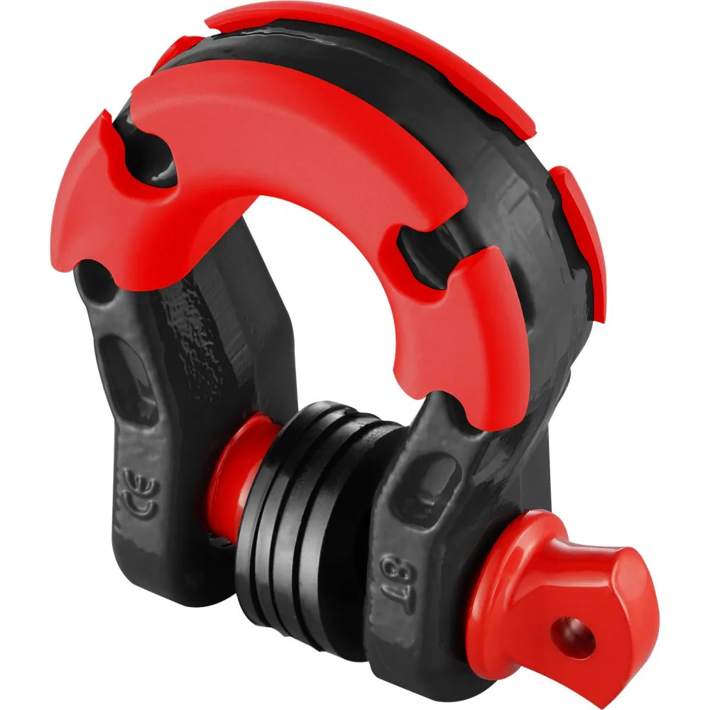 VEVOR 2 Pack 19 mm D Ring Shackle with 22.2 mm Screw Pin 30 Ton Break Strength