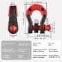 VEVOR 2 Pack 19 mm D Ring Shackle with 22.2 mm Screw Pin 30 Ton Break Strength