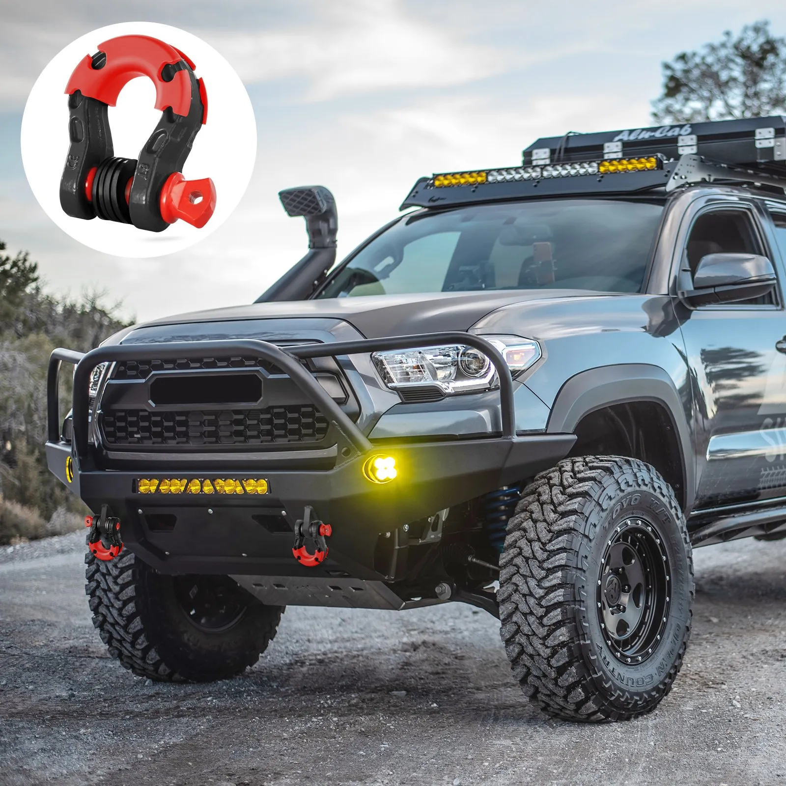 VEVOR 2 Pack 19 mm D Ring Shackle with 22.2 mm Screw Pin 30 Ton Break Strength