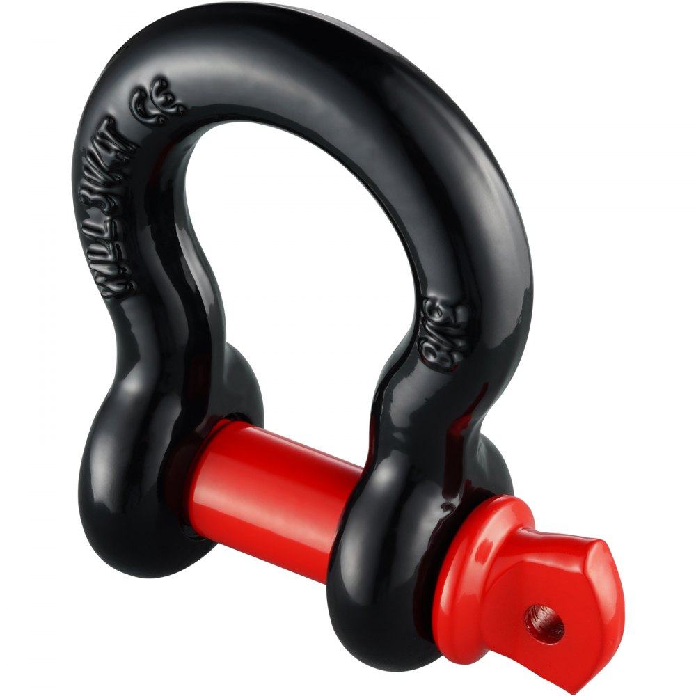 VEVOR 4 Pack 15.9 mm D Ring Shackle with 19 mm Screw Pin 13 Ton Break Strength