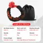 VEVOR Synthetic Soft Shackle Rope, 2 Pack 12.7 x 558.8 mm 20 Ton Breaking Strength Recovery Tow Shackles with Extra 2 Sleeves and Storage Bag for UTV, ATV, Trucks, Jeep, Off-Road Vehicles Towing, Red