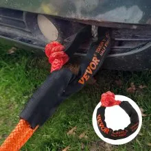 VEVOR Soft Shackle Synthetic Recovery Rope 2PCS 1/2"x22" 44092lbs Break Strength