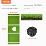 VEVOR Baseball Softball Hitting Batting Mat, 10' x 3.8' Indoor/Outdoor Softball Mat, Lined & Foam Backing Anti-Slip Anti-Fade Softball Training Aid, Portable Practice Mat with Tightening Rope, Green