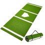 VEVOR Baseball Softball Hitting Batting Mat, 10' x 3.8' Indoor/Outdoor Softball Mat, Lined & Foam Backing Anti-Slip Anti-Fade Softball Training Aid, Portable Practice Mat with Tightening Rope, Green