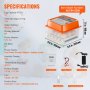 VEVOR Egg Incubator Incubators for Hatching Eggs Auto Egg Turning 12 Eggs