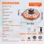 VEVOR 48 Egg Incubator, Incubators for Hatching Eggs, 360° Automatic Egg Turner with Temperature and Humidity Display, 48 Eggs Poultry Hatcher with ABS Transparent Shell for Chicken, Duck, Quail