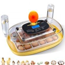 VEVOR 24 Egg Incubator, Automatic Egg Turner with LED Candler, Temperature & Humidity Control, 360° View Clear Window, Auto Water Refill, Poultry Eggs Incubators for Hatching Chicks Ducks Goose Quail