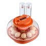 VEVOR 12 Egg Incubator, Automatic Egg Turner with LED Candler, Temperature & Humidity Control, 360° View Clear Window, Poultry Eggs Incubator for Home Farm, Hatching Chicks Ducks Goose Quail