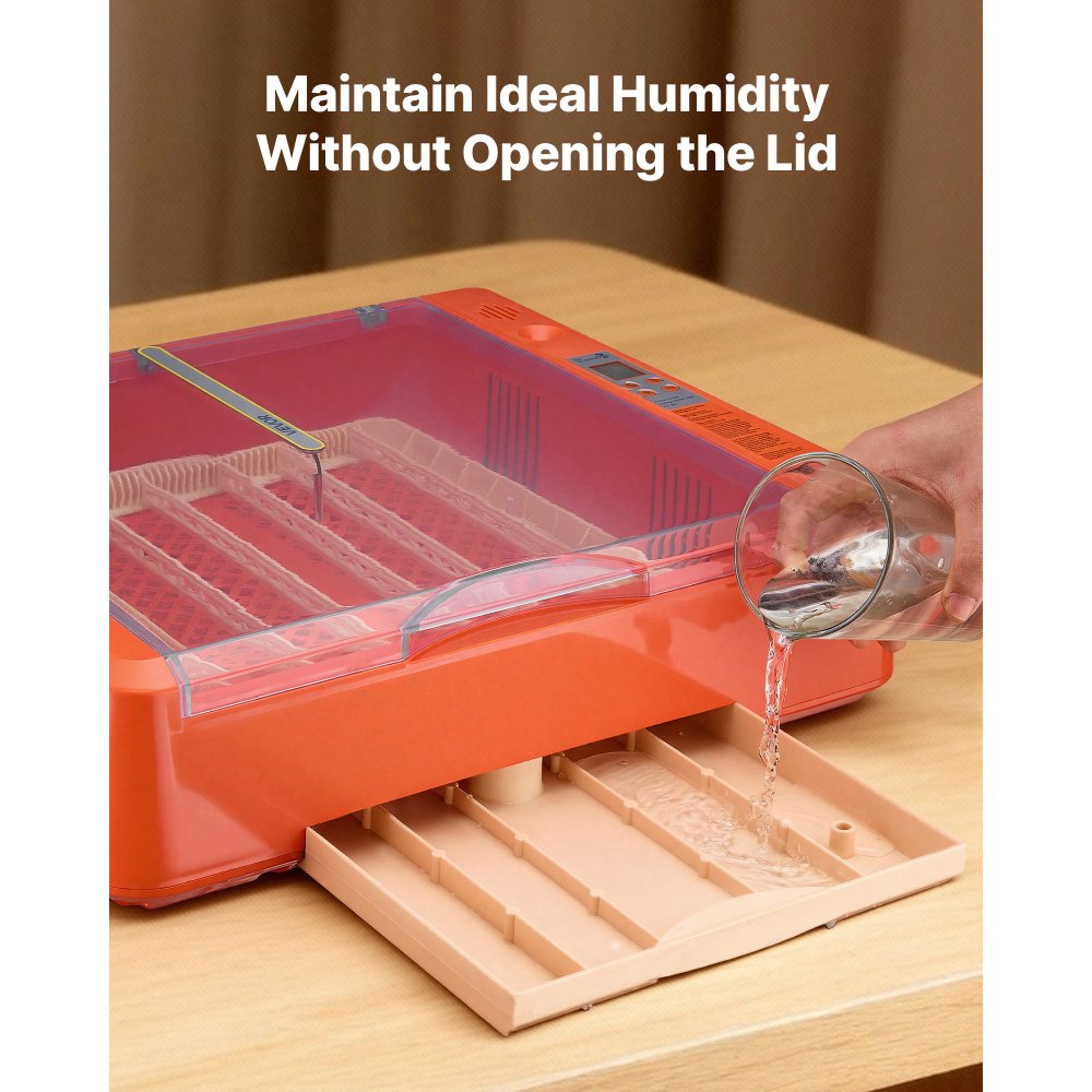 VEVOR 36 Egg Incubator, Automatic Egg Turner with LED Candler & Water Tray, Temperature & Humidity Control, 360° View Clear Window, Poultry Eggs Incubators for Hatching Chicks Ducks Goose Quails
