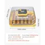 VEVOR 48 Egg Incubator, Automatic Egg Turner with LED Candler, Temperature Display & Auto Humidity Control, 360° View Clear Window, Poultry Eggs Incubator for Hatching Chicks Ducks Goose Quail
