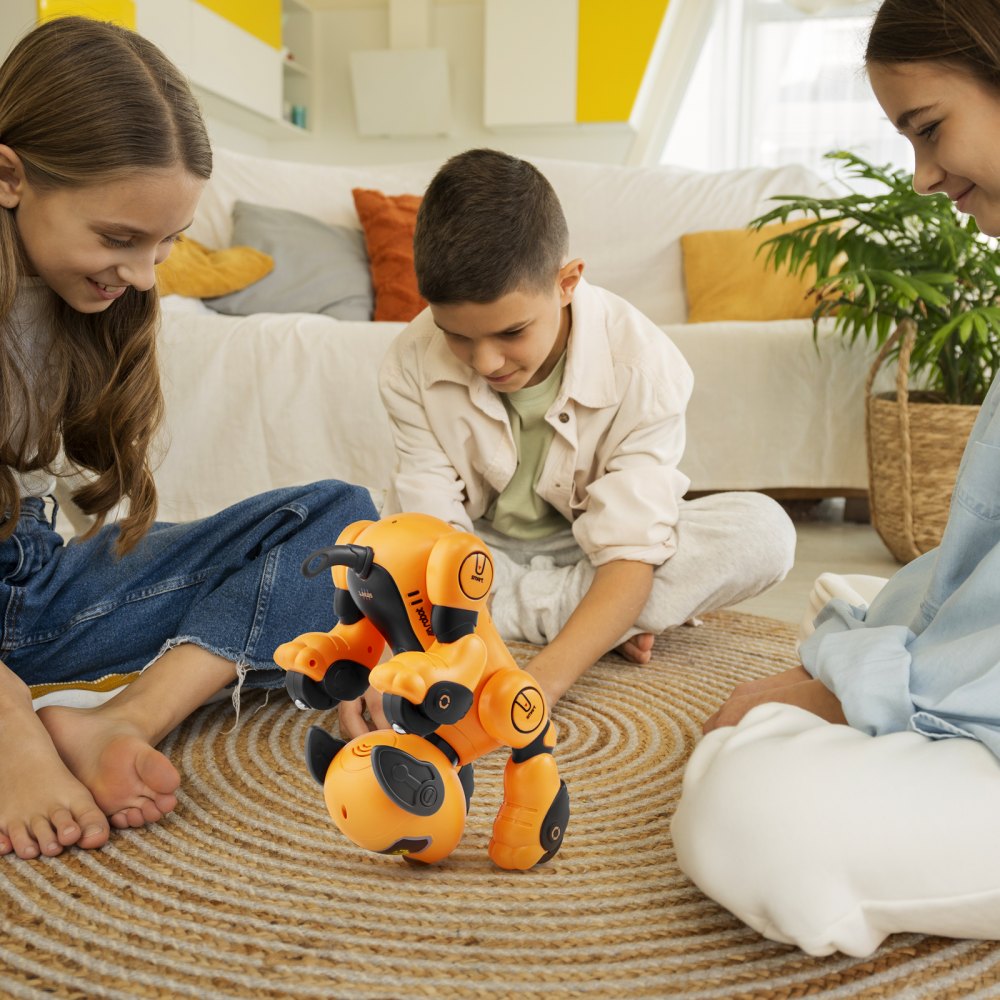 VEVOR Remote Control Robot Dog Toy, 2.4GHz RC Dog Programmable Smart Interactive Robotic Pet for Kids with Follow Function, Touch & Voice Control, Singing Dancing RC Stunt Toy for Age 3+ Boys Girls