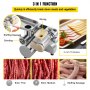 VEVOR 3 in 1 Electric 500LB/H Commercial Slicer 110V Stainless Steel 1100w Cutter Machine Heavy Duty Sausage Maker Grinder Meat Mincer, 12.6" 13.3" 12.6" inch, Silver