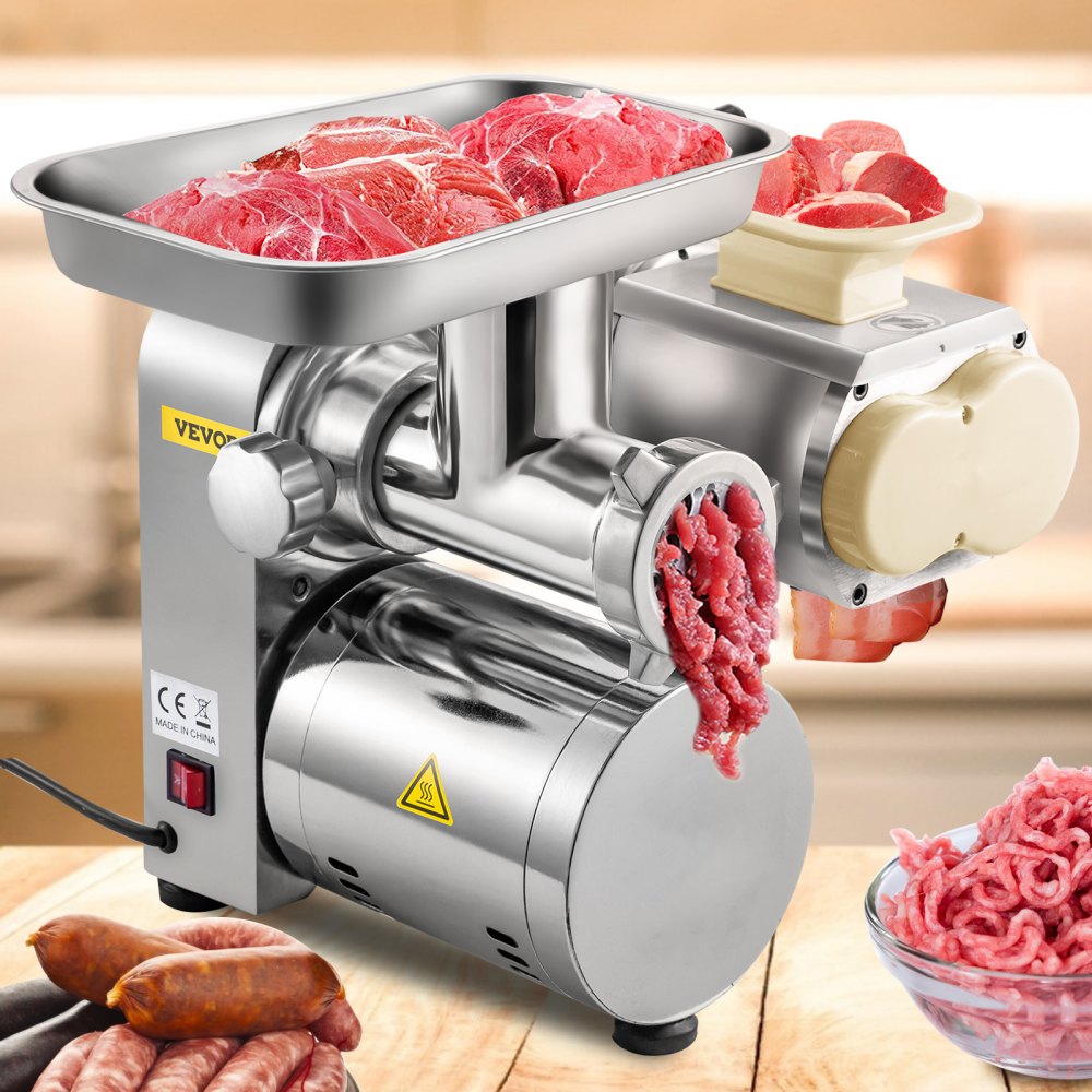 Commercial Electric Meat Grinder Slicer Mincer Cutter 160 kg/h Stainless Steel