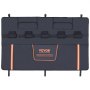 VEVOR Tailgate Bike Pad, 53" Truck Tailgate Pad Carry 5 Mountain Bikes, Upgraded Grooves Tailgate Protection Pad with Reflective Strips and Tool Pockets, with Camera Opening for Mid-Size Pickup Trucks