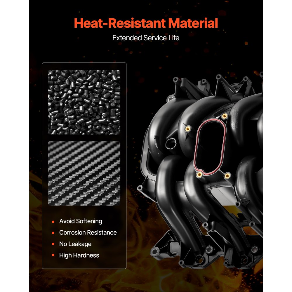 VEVOR Intake Manifold, with Gasket, Engine Intake Manifold Assembly Compatible with 2000-2004 Ford F150/F250/F350, Replace 615-188, AC2Z-9424-A, 2L1Z-9424-AA, 4C2Z-9424-CA, 5C2Z-9424-AA, 9C2Z-9424-AA