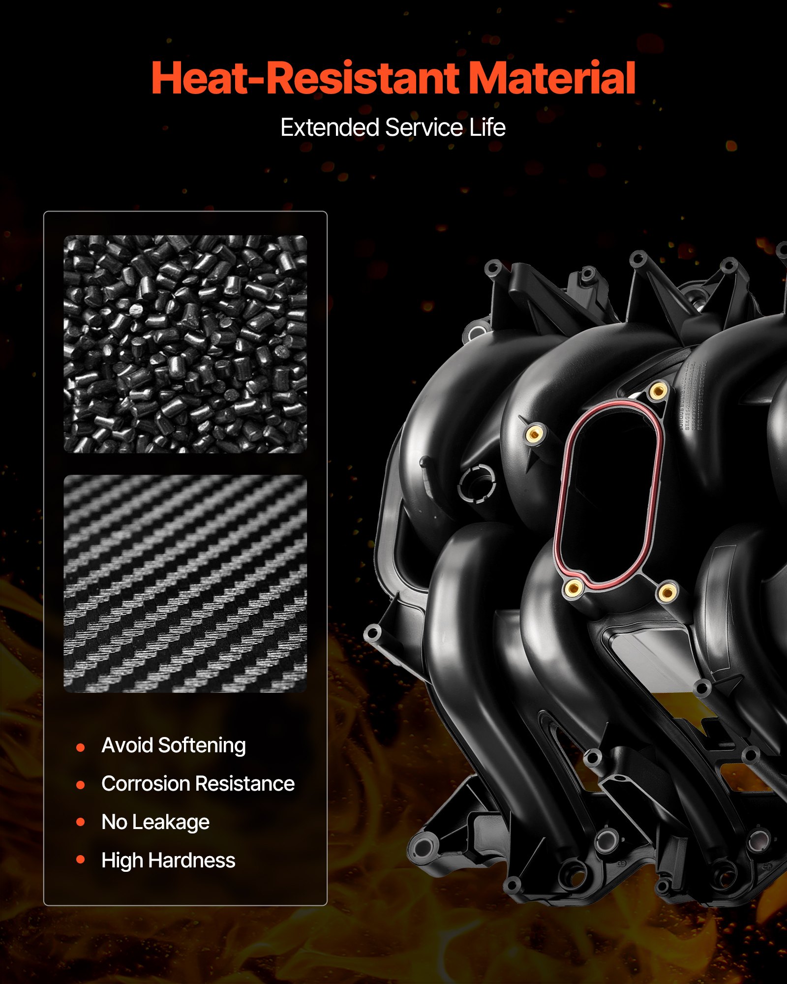 VEVOR Intake Manifold, with Gasket, Engine Intake Manifold Assembly Compatible with 2000-2004 Ford F150/F250/F350, Replace 615-188, AC2Z-9424-A, 2L1Z-9424-AA, 4C2Z-9424-CA, 5C2Z-9424-AA, 9C2Z-9424-AA