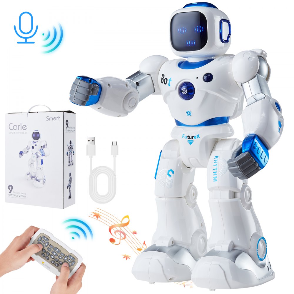 VEVOR RC Robot Toy Talking Dancing Touch Voice APP Control remoto programable