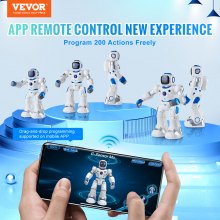 VEVOR RC Robot Toy Talking Dancing Touch Voice APP Remote Control Programmable