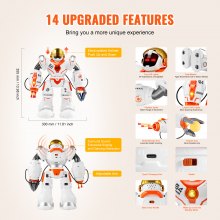 VEVOR RC Robot Toy Battle Robot for Kids Remote Control Robotic Toy Programmable