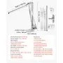 VEVOR T Post Puller, 90 mm Max Clamping Width, Heavy-Duty Steel Jaw Grip, Powder-Coated Finish, Easy to Store, Labor-Saving Fence T-Post Remover Tool for Rebar Stakes, Wood Stakes, and Road Signs