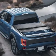 VEVOR Truck Bed Cover, Roll Up Truck Bed Tonneau Cover, Compatible with 2009-2024 Ford F-150 Styleside Bed, for 5.5 x 5.4 ft Bed, Soft PVC material, 100% Bed Access Roll Up Tonneau Cover