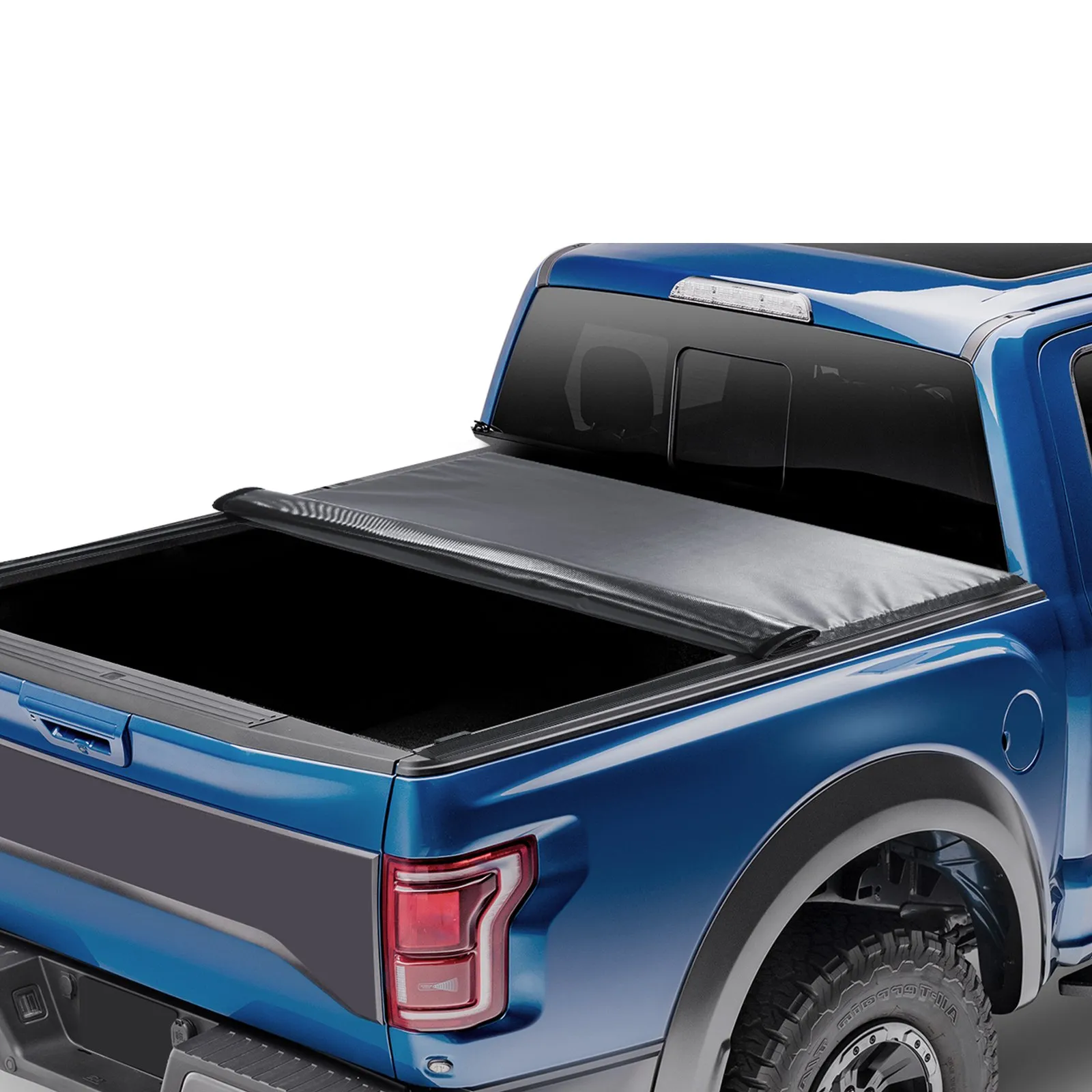 VEVOR Truck Bed Cover, Roll Up Truck Bed Tonneau Cover, Compatible with 2009-2024 Ford F-150 Styleside Bed, for 5.5 x 5.4 ft Bed, Soft PVC material, 100% Bed Access Roll Up Tonneau Cover