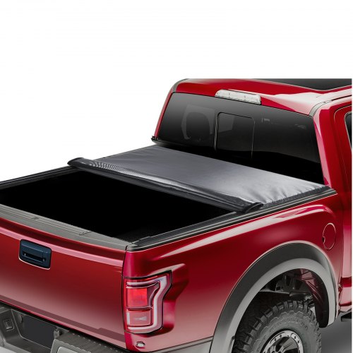 VEVOR Truck Bed Cover, Roll Up Truck Bed Tonneau Cover, Compatible with 2014-2024 Chevy Silverado / GMC Sierra 1500, for 2m x 1.6m / 2m x 1.6m Bed, Soft PVC material, Roll Up Tonneau Cover
