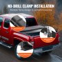 VEVOR Truck Bed Cover, Roll Up Truck Bed Tonneau Cover, kompatibel med 2014-2024 Chevy Silverado / GMC Sierra 1500, til 6,6 x 5,2 fod / 6,6 x 5,3 fod seng, blødt PVC-materiale, Roll Up Tonneau Cover