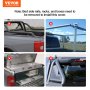 VEVOR Truck Bed Cover, Roll Up Truck Bed Tonneau Cover, Compatible with 2014-2024 Chevy Silverado / GMC Sierra 1500, for 6.6 x 5.2 ft / 6.6 x 5.3 ft Bed, Soft PVC material, Roll Up Tonneau Cover