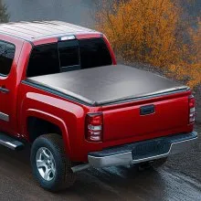 VEVOR Truck Bed Cover, Roll Up Truck Bed Tonneau Cover, Compatible with 2014-2024 Chevy Silverado / GMC Sierra 1500, for 6.6 x 5.2 ft / 6.6 x 5.3 ft Bed, Soft PVC material, Roll Up Tonneau Cover