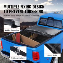 VEVOR Truck Bed Cover, Roll Up Truck Bed Tonneau Cover, Compatible with 2002-2018 Dodge Ram 1500, 2003-2024 2500 3500, 2019-2024 Classic, for 6.4 x 5.5 ft Bed, Soft PVC material, Roll Up Tonneau Cover