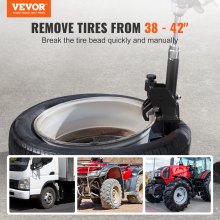 Destruidor manual de pneus VEVOR, ferramenta de troca de pneus de 96,5-106,7 mm, quebra de talões de serviço pesado, ferramenta de reparo de pneus de fácil operação para ATVs/UTVs, tratores, caminhões, carros, pneus pesados