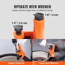 VEVOR Manual Tire Bead Breaker, 38"-42" Tires Changer Tool with Rubber Pad, Protect Aluminum Alloy Hubs, Easy-Operated Tire Repair Tool for ATVs/UTVs, Tractors, Trucks, Cars, Heavy Duty Tires