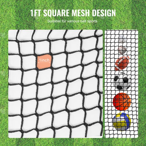 VEVOR 10x10ft Golf Practice Net Indoor Hitting Net for Baseball Hockey Soccer