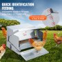 VEVOR Mangeoire automatique pour poulets, capacité de 25 lb, nourrit 10 poulets jusqu'à 11 jours, mangeoire pour volaille en acier galvanisé