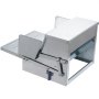 VEVOR automatic chicken feeder with metal construction and hinged lid for easy feeding.