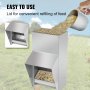 Alimentador de aves galvanizado VEVOR Alimentador de frango sem desperdício Alimentador de metal de 11,5 libras