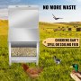 Alimentador de aves galvanizado VEVOR Alimentador de frango sem desperdício Alimentador de metal de 11,5 libras