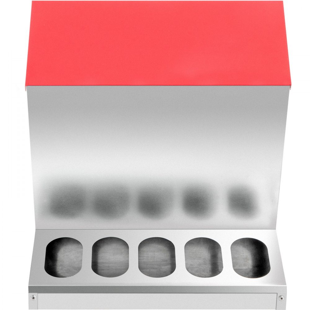 VEVOR Galvanized Poultry Feeder 55lbs Capacity Chicken Feeder No Waste 55 lbs Chicken Feeder with Lid 15.17x15.17x17.7 in Chicken Feeder and Water for 10 Chickens Automatic Poultry Feeder Outdoor
