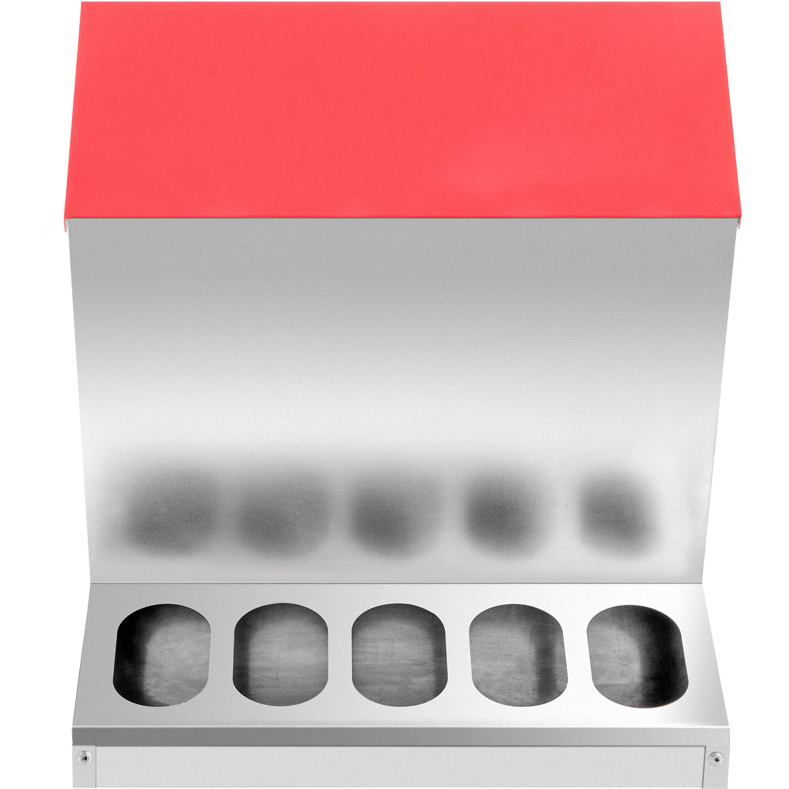 VEVOR Galvanized Poultry Feeder 55lbs Capacity Chicken Feeder No Waste 55 lbs Chicken Feeder with Lid 15.17x15.17x17.7 in Chicken Feeder and Water for 10 Chickens Automatic Poultry Feeder Outdoor