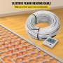 VEVOR Ditra Floor Heating Cable,540W 120V Floor Tile Heat Cable,141.1 FT Long,42.7 sqft,with Convenient Temperature Control Panel,No Noise or Radiation