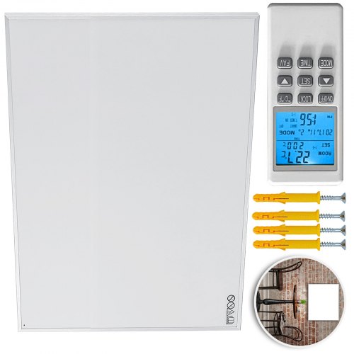 900w Infrared Heating Panel Electric Radiant Heater With Thermostat & Receiver