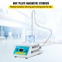 VEVOR Magnetic Stirrer Hot Plate, 200-2000 RPM Digital Hotplate Magnetic Stirrer, 2L Lab Heating Plate Stirrer, Max 572°F / 300°C Heating Temperature 500W Heating Power, for Laboratory Liquid Mixing