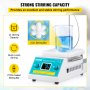 VEVOR Magnetic Stirrer Hot Plate, 200-2000 RPM Digital Hotplate Magnetic Stirrer, 2L Lab Heating Plate Stirrer, Max 572°F / 300°C Heating Temperature 500W Heating Power, for Laboratory Liquid Mixing