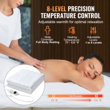 VEVOR Massage Table Warmer Heating Pad with Timer & 8 Heat Settings  73.6" x 30"