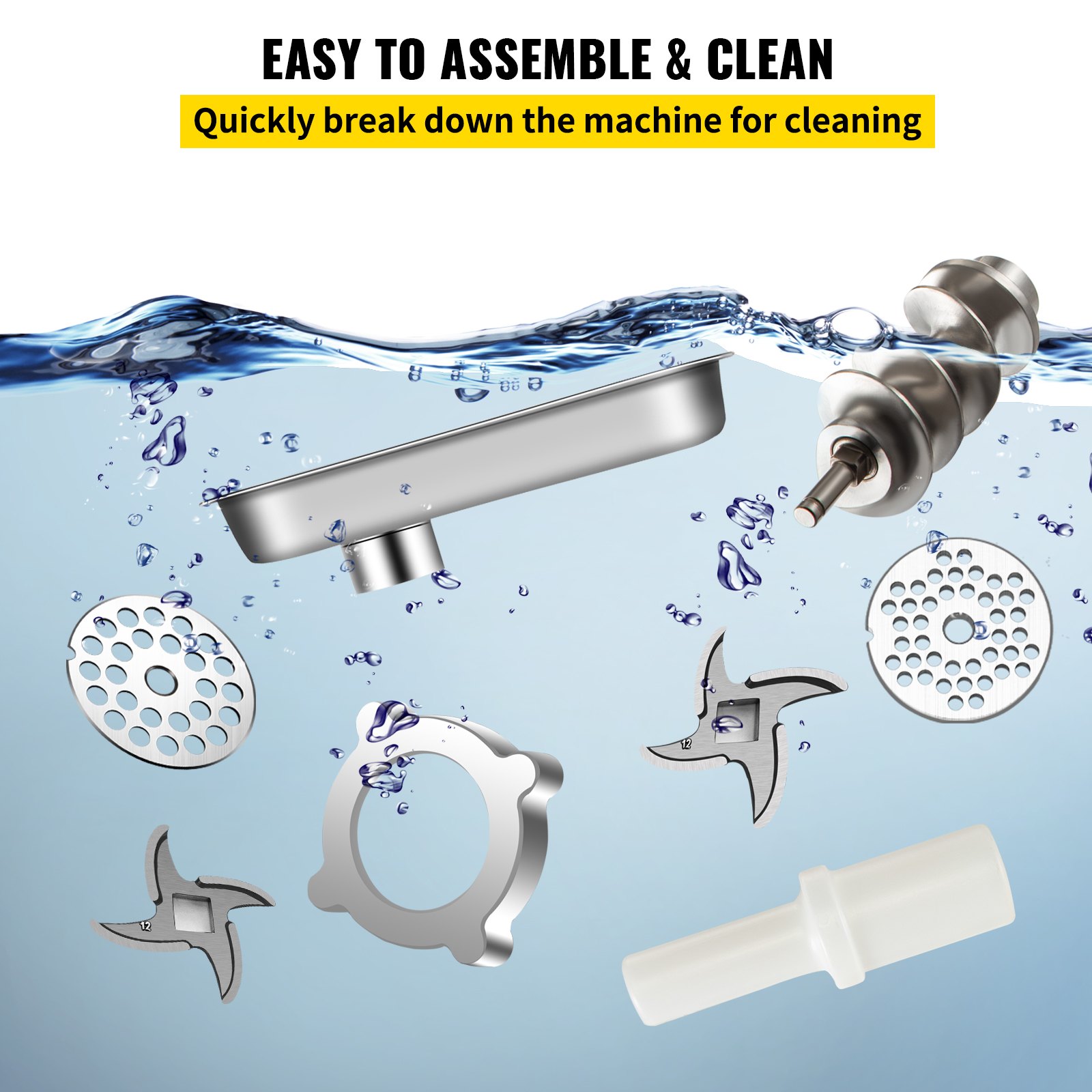 VEVOR Electric Meat Grinder Machine Electric Meat Mincer 1100W 331 Lbs/Hour