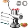 VEVOR Meat Grinder Manual 304 Stainless Steel Hand Operated Meat Grinder Multifunctional Crank Sausage Maker Coffee Powder Grinder for Household for Beef Chicken Pepper Mushroom Coffee
