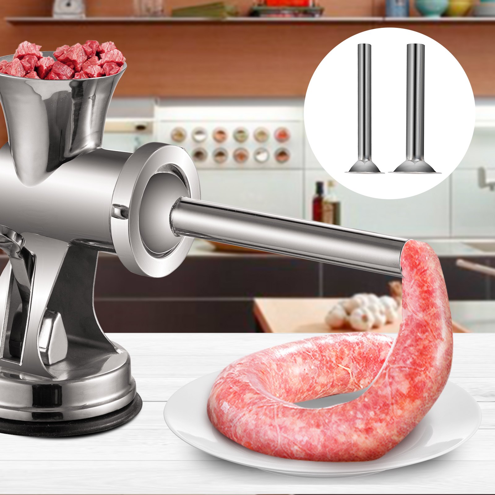 Meat Grinder Manual 304 Stainless Steel Hand Operated Meat Grinder Multifunctional Crank Sausage Maker Coffee Powder Grinder for Household for Beef Chicken Pepper Mushroom Coffee Meat Grinder Manual 304 Stainless Steel Hand Operated Meat Grinder Multifunctional Crank Sausage Maker Coffee Powder Grinder for Household for Beef Chicken Pepper Mushroom Coffee